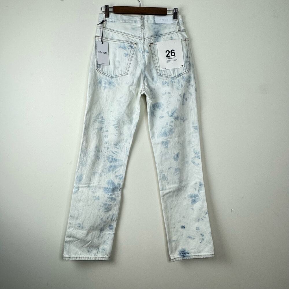 Re/Done Sunbleach 90's Acid Wash Straight-Leg Jeans NWT Size 26 - Picture 5 of 9